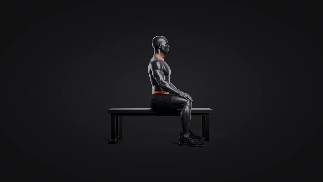 Demo still: chin tucks.