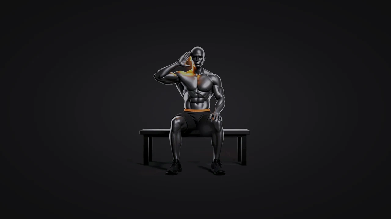 Demo still: neck side hold.