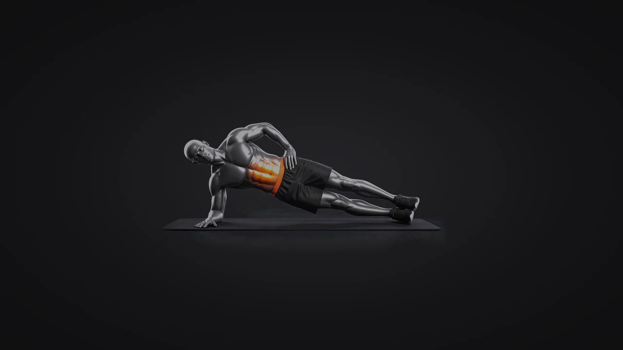 Demo still: side plank.